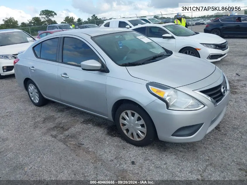 2019 Nissan Versa 1.6 Sv VIN: 3N1CN7AP5KL860956 Lot: 40465655