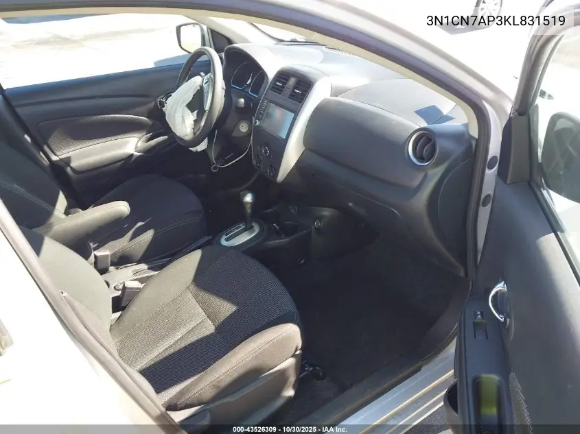3N1CN7AP3KL831519 2019 Nissan Versa 1.6 Sv