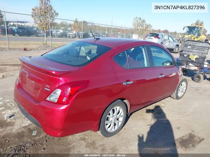 3N1CN7AP4KL827396 2019 Nissan Versa 1.6 Sv