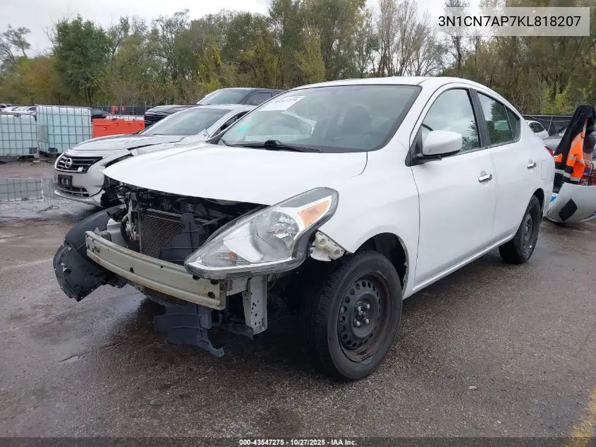 3N1CN7AP7KL818207 2019 Nissan Versa 1.6 Sv
