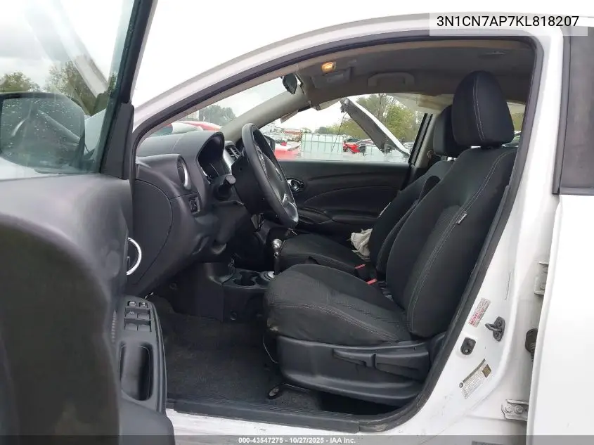 3N1CN7AP7KL818207 2019 Nissan Versa 1.6 Sv