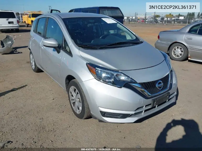 3N1CE2CP2KL361371 2019 Nissan Versa Note Sv
