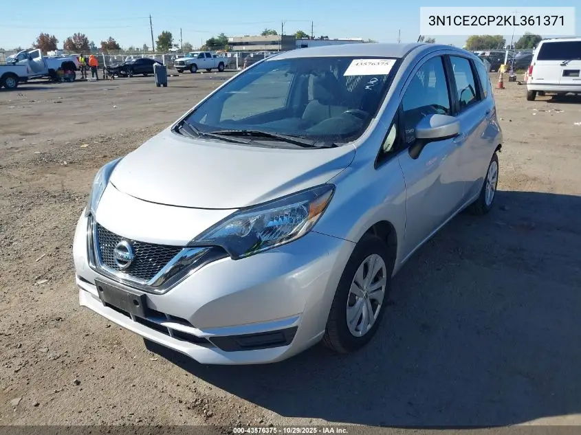3N1CE2CP2KL361371 2019 Nissan Versa Note Sv