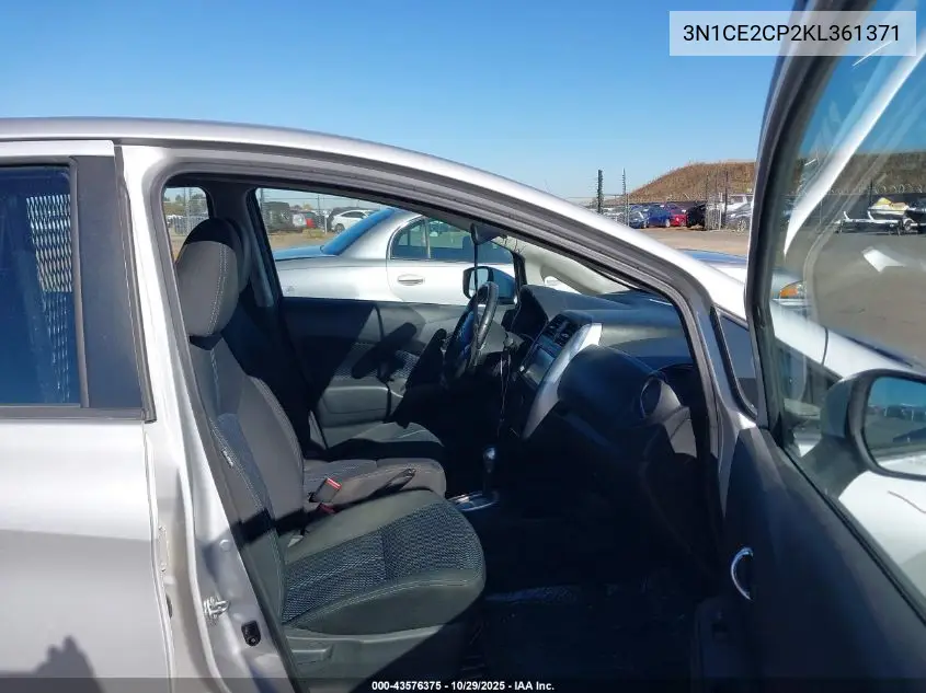 3N1CE2CP2KL361371 2019 Nissan Versa Note Sv