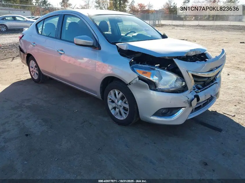 3N1CN7AP0KL823636 2019 Nissan Versa 1.6 Sv