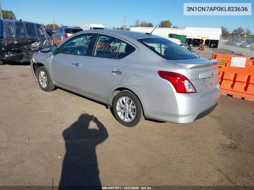 3N1CN7AP0KL823636 2019 Nissan Versa 1.6 Sv