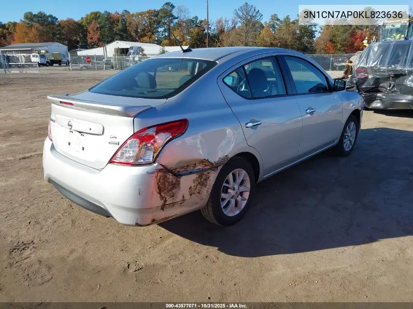 3N1CN7AP0KL823636 2019 Nissan Versa 1.6 Sv