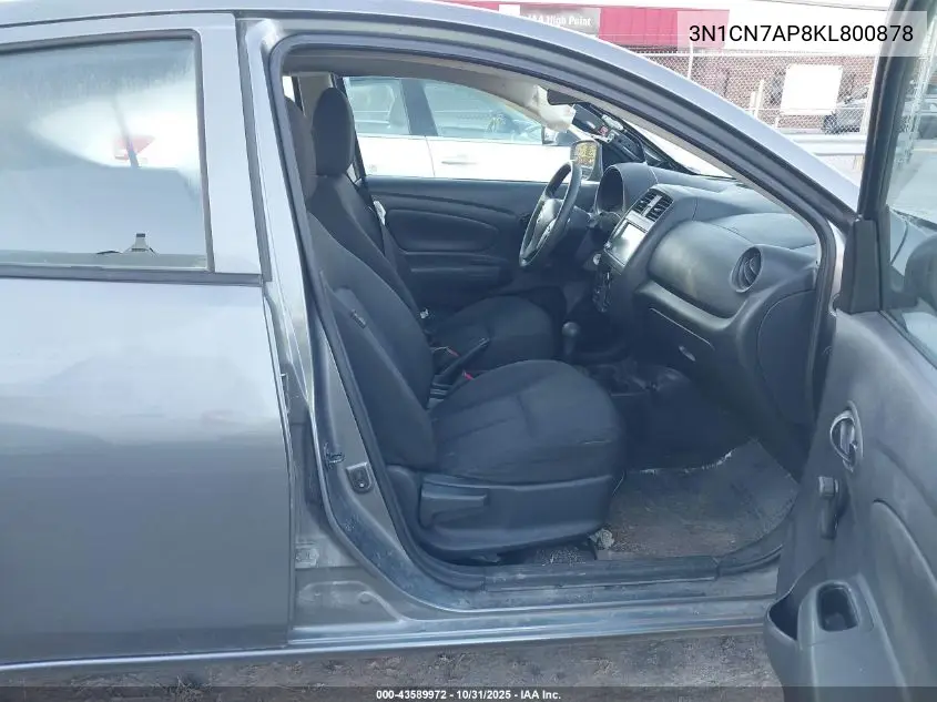 3N1CN7AP8KL800878 2019 Nissan Versa 1.6 S+