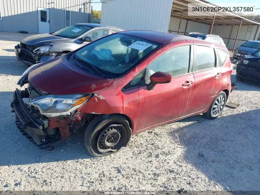 3N1CE2CP2KL357580 2019 Nissan Versa Note Sv