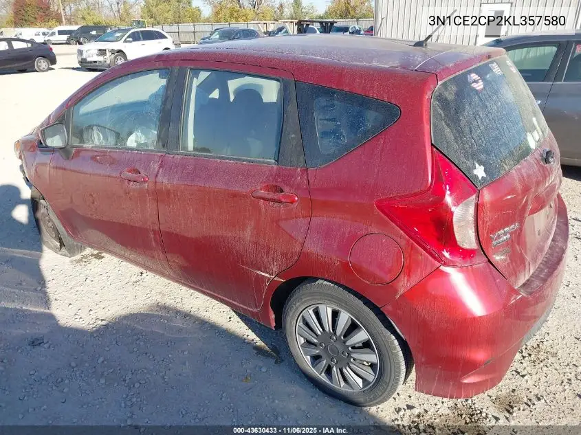 3N1CE2CP2KL357580 2019 Nissan Versa Note Sv