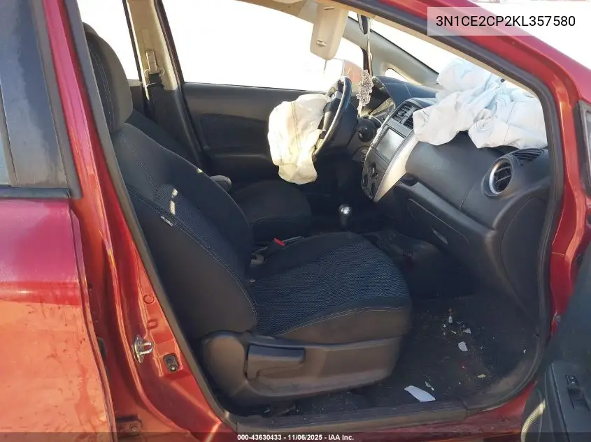 3N1CE2CP2KL357580 2019 Nissan Versa Note Sv