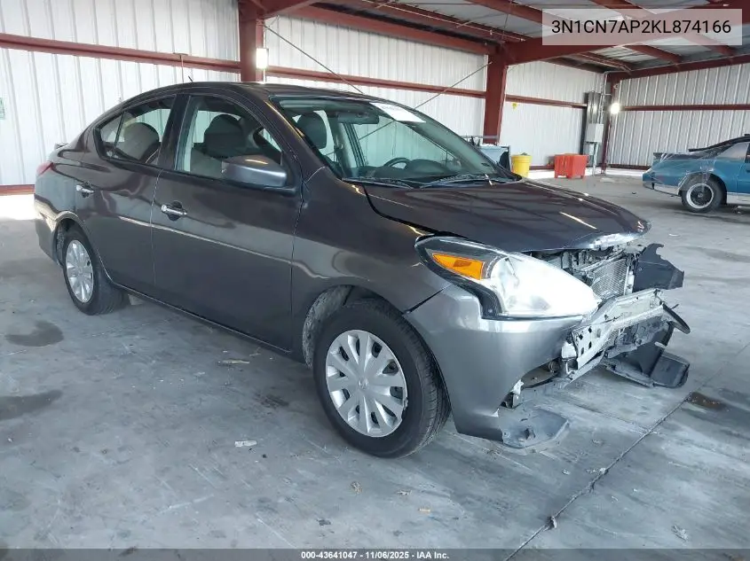 3N1CN7AP2KL874166 2019 Nissan Versa 1.6 Sv