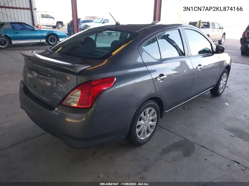 3N1CN7AP2KL874166 2019 Nissan Versa 1.6 Sv