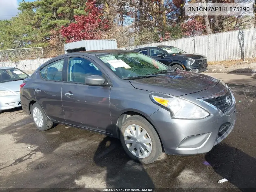 3N1CN7AP1KL875390 2019 Nissan Versa 1.6 Sv