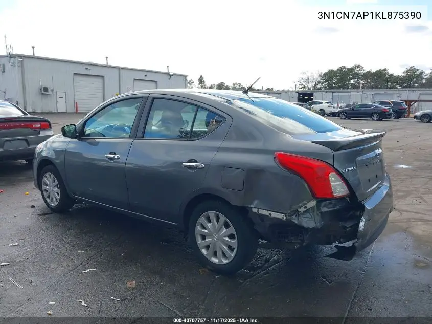 3N1CN7AP1KL875390 2019 Nissan Versa 1.6 Sv