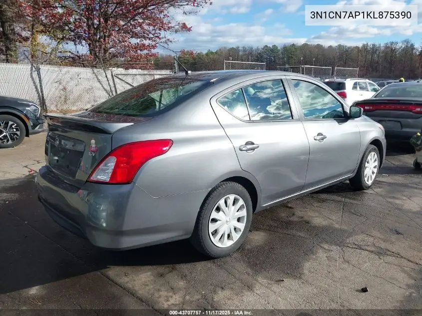 3N1CN7AP1KL875390 2019 Nissan Versa 1.6 Sv