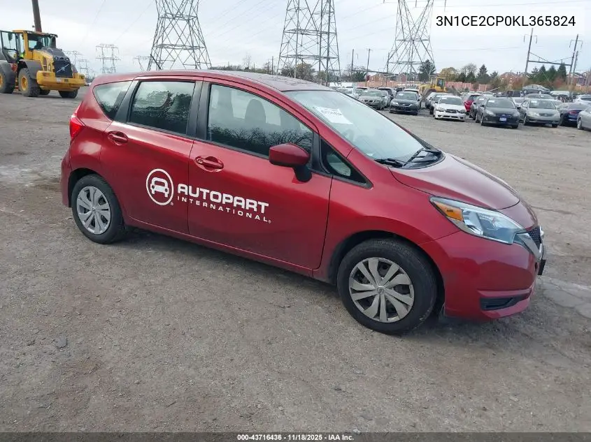 3N1CE2CP0KL365824 2019 Nissan Versa Note S