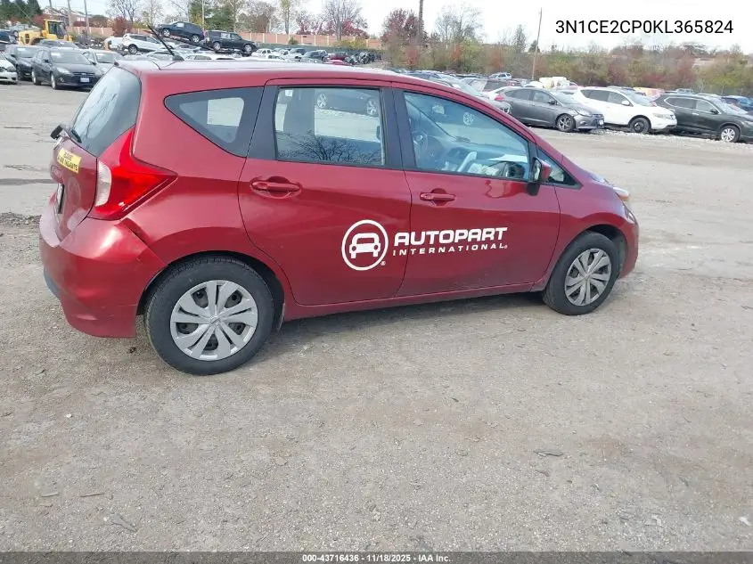 3N1CE2CP0KL365824 2019 Nissan Versa Note S