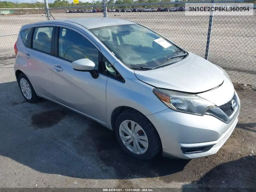3N1CE2CP8KL360094 2019 Nissan Versa Note Sv