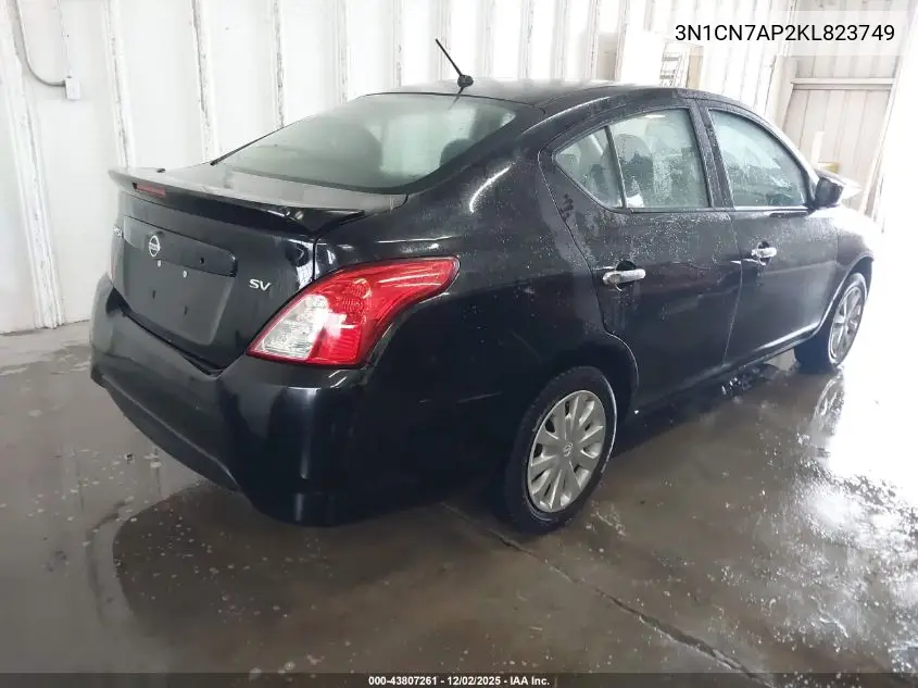 3N1CN7AP2KL823749 2019 Nissan Versa 1.6 Sv