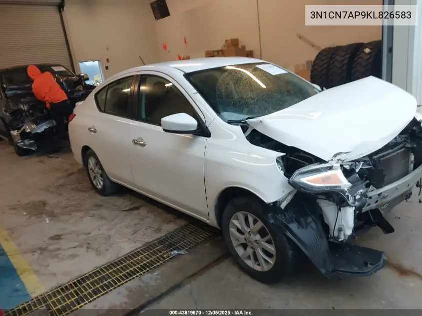3N1CN7AP9KL826583 2019 Nissan Versa 1.6 Sv