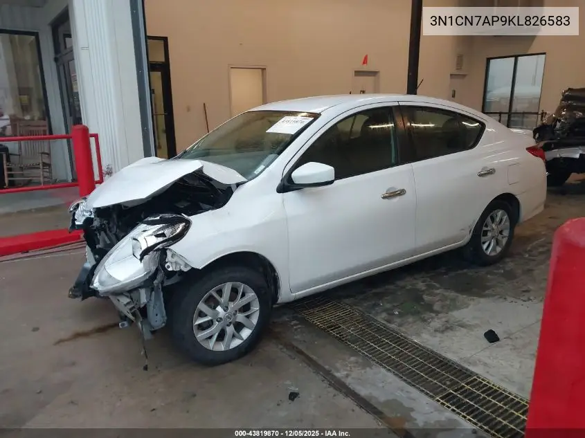 3N1CN7AP9KL826583 2019 Nissan Versa 1.6 Sv