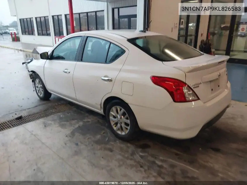 3N1CN7AP9KL826583 2019 Nissan Versa 1.6 Sv