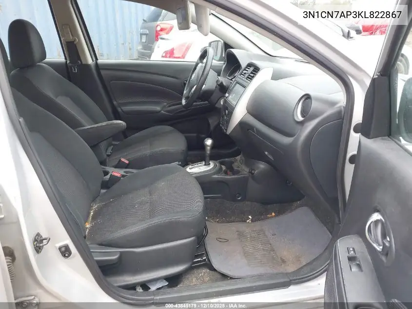 3N1CN7AP3KL822867 2019 Nissan Versa 1.6 Sv