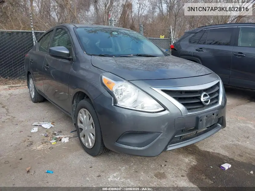 3N1CN7AP3KL832816 2019 Nissan Versa 1.6 S