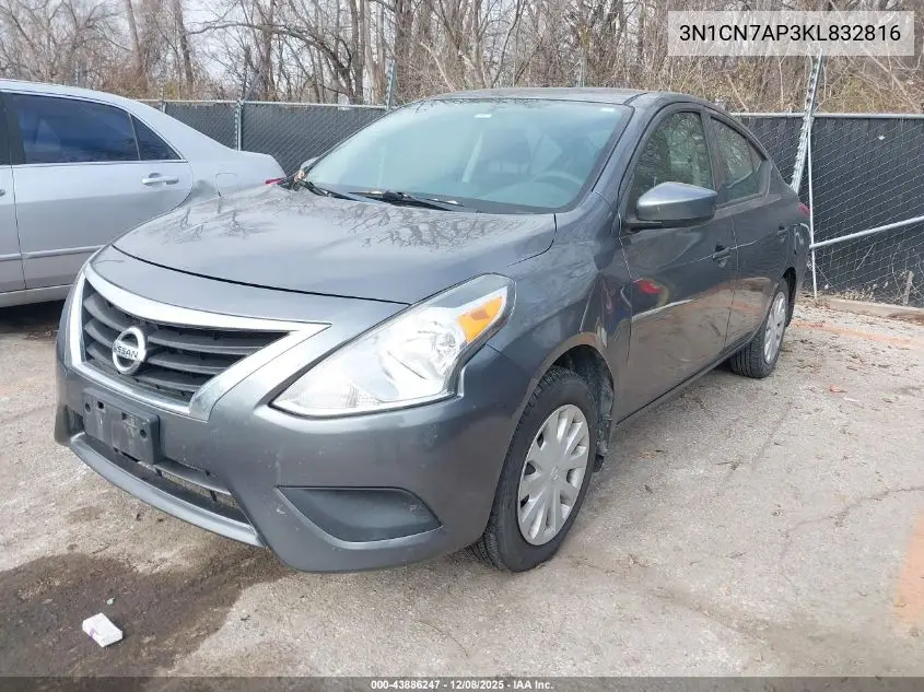 3N1CN7AP3KL832816 2019 Nissan Versa 1.6 S