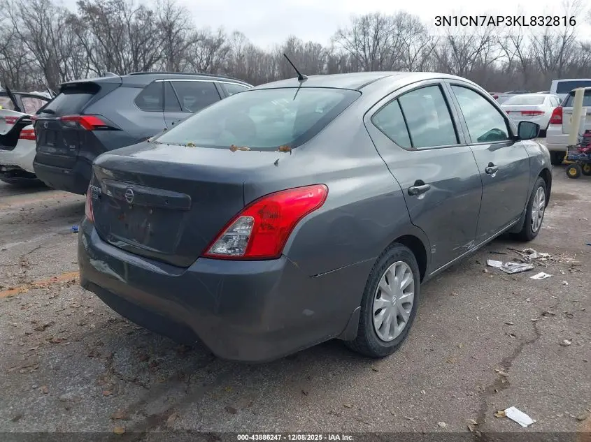 3N1CN7AP3KL832816 2019 Nissan Versa 1.6 S