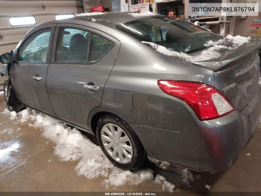 3N1CN7AP8KL876794 2019 Nissan Versa 1.6 Sv