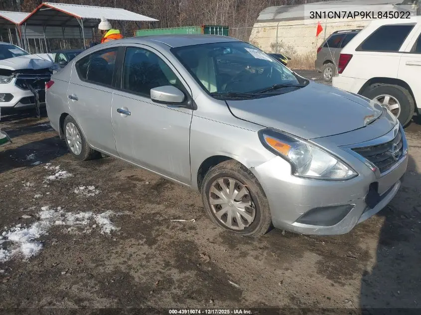 3N1CN7AP9KL845022 2019 Nissan Versa 1.6 Sv