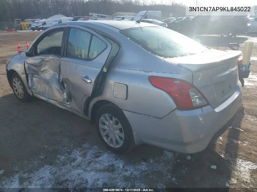 3N1CN7AP9KL845022 2019 Nissan Versa 1.6 Sv