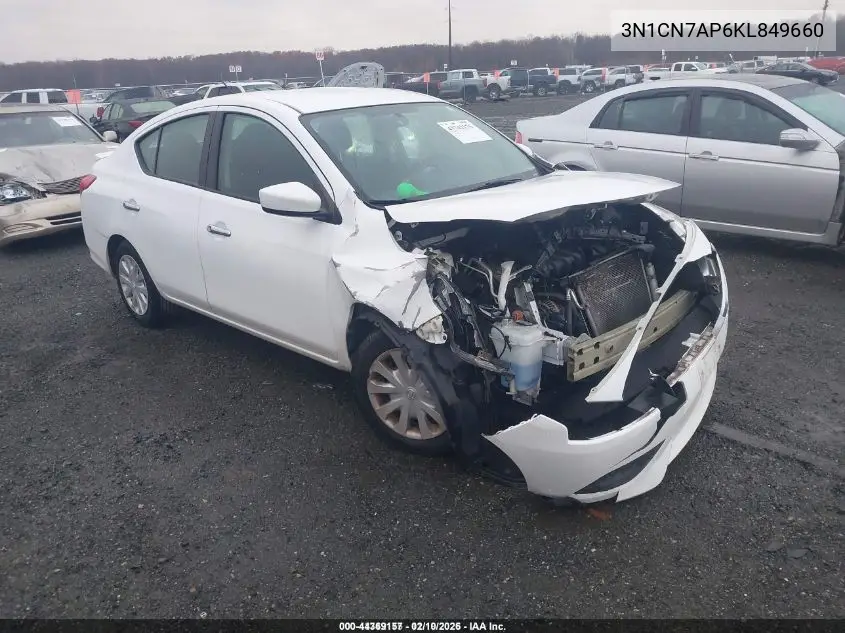 3N1CN7AP6KL849660 2019 Nissan Versa 1.6 Sv