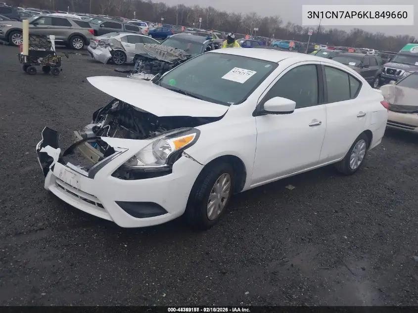 3N1CN7AP6KL849660 2019 Nissan Versa 1.6 Sv
