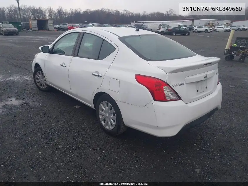 3N1CN7AP6KL849660 2019 Nissan Versa 1.6 Sv