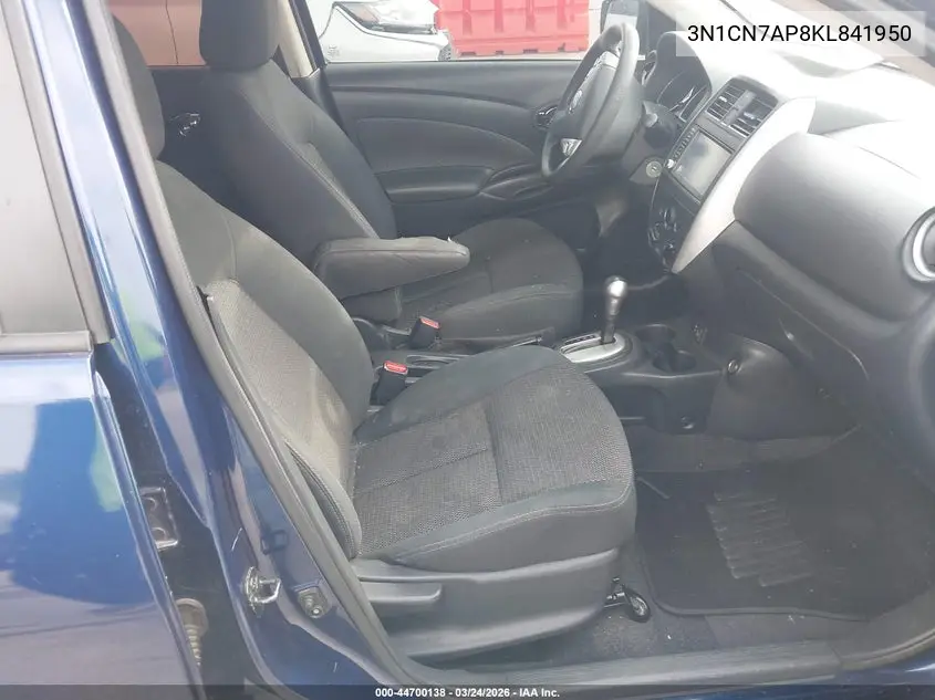 3N1CN7AP8KL841950 2019 Nissan Versa 1.6 Sv