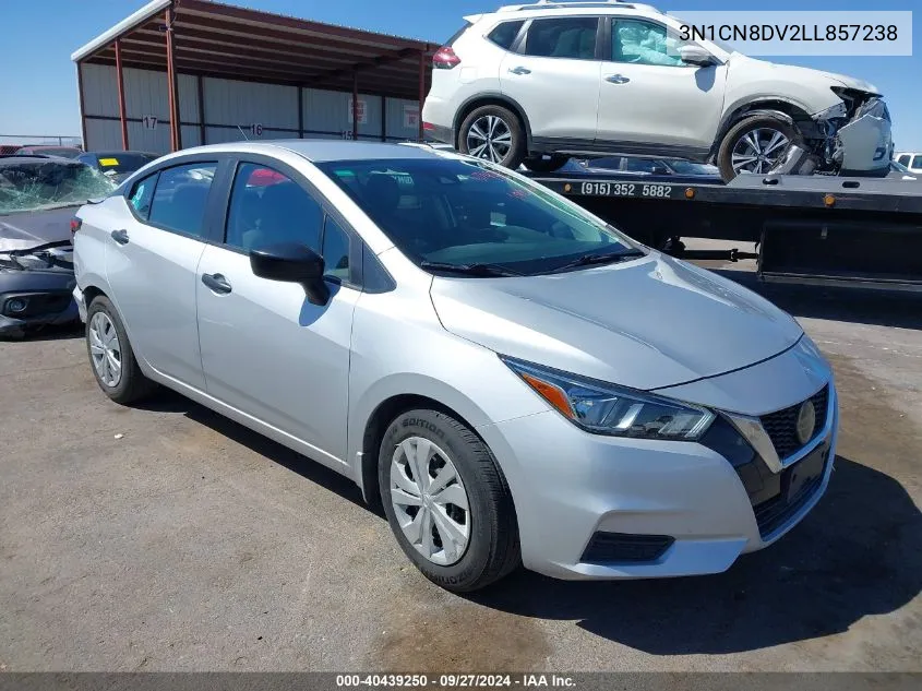 2020 Nissan Versa S Xtronic Cvt VIN: 3N1CN8DV2LL857238 Lot: 40439250