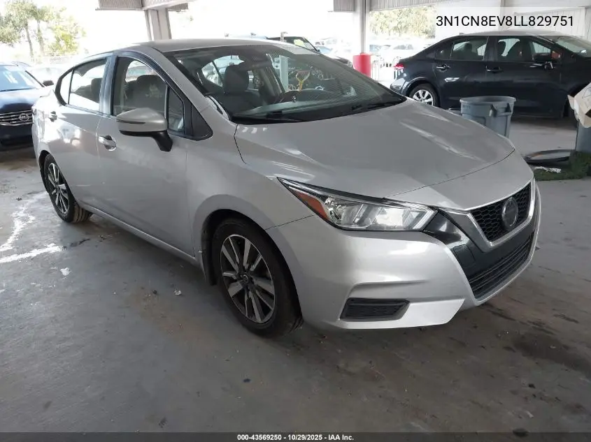 3N1CN8EV8LL829751 2020 Nissan Versa Sv Xtronic Cvt