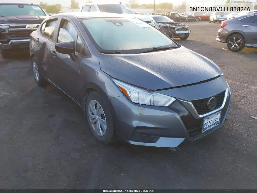 3N1CN8BV1LL838246 2020 Nissan Versa S 5-Speed Manual Transmission