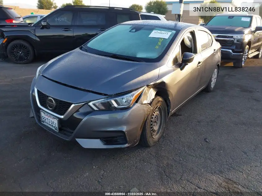 3N1CN8BV1LL838246 2020 Nissan Versa S 5-Speed Manual Transmission