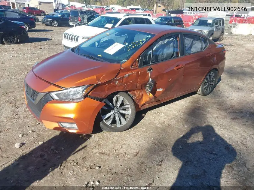 3N1CN8FV6LL902646 2020 Nissan Versa Sr Xtronic Cvt