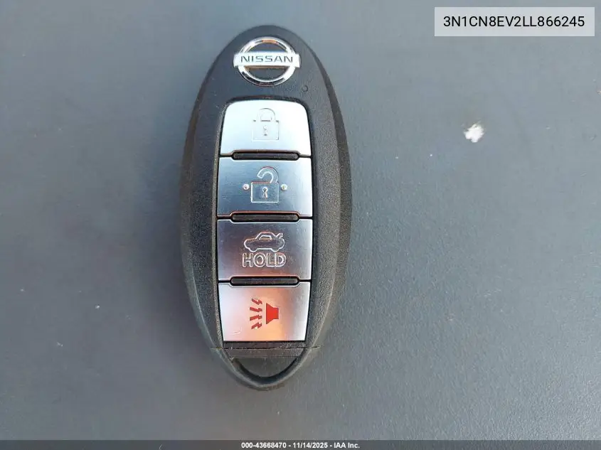 3N1CN8EV2LL866245 2020 Nissan Versa Sv Xtronic Cvt