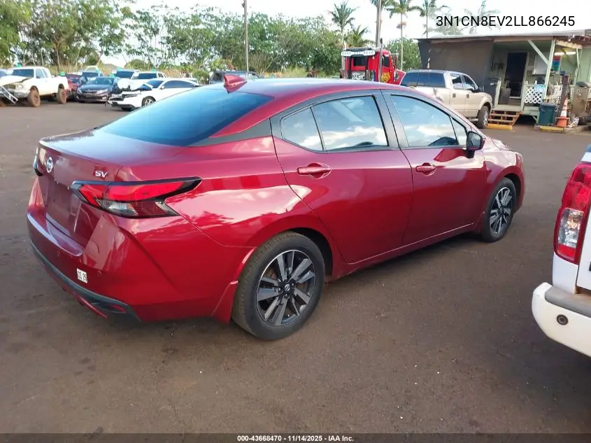 3N1CN8EV2LL866245 2020 Nissan Versa Sv Xtronic Cvt
