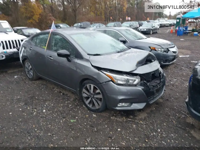 3N1CN8FV1LL800543 2020 Nissan Versa Sr Xtronic Cvt