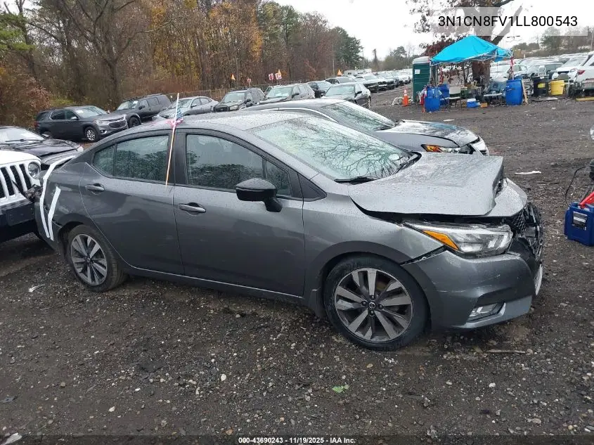 3N1CN8FV1LL800543 2020 Nissan Versa Sr Xtronic Cvt