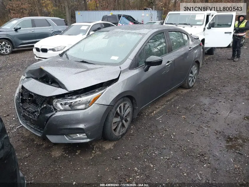 3N1CN8FV1LL800543 2020 Nissan Versa Sr Xtronic Cvt