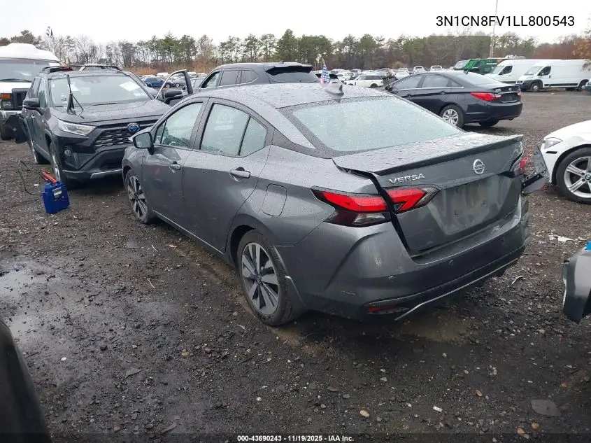 3N1CN8FV1LL800543 2020 Nissan Versa Sr Xtronic Cvt