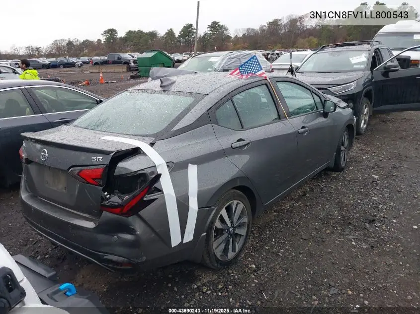 3N1CN8FV1LL800543 2020 Nissan Versa Sr Xtronic Cvt